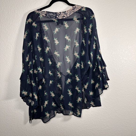 Johnny Was Floral Sheer Kimono Cardigan Large - Picture 6 of 6